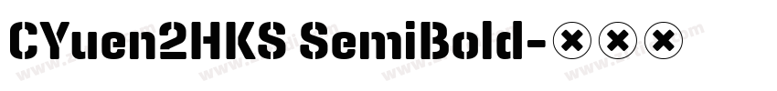 CYuen2HKS SemiBold字体转换